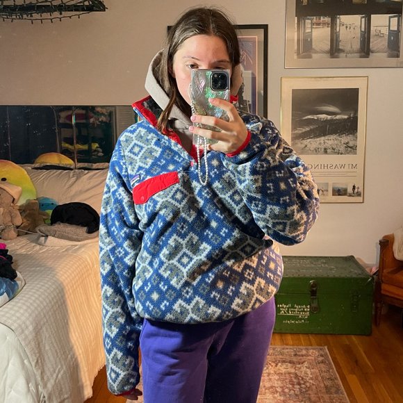 NWOT Patagonia Synchilla Snap T 2013 Aurora Channel Blue Fleece Men's S - Picture 2 of 10